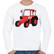 PRINTFASHION Traktor - Férfi pulóver - Fehér