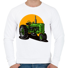 PRINTFASHION traktor - Férfi pulóver - Fehér