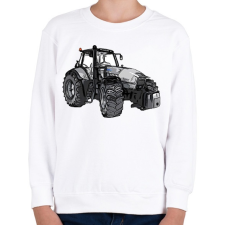 PRINTFASHION traktor - Gyerek pulóver - Fehér gyerek pulóver, kardigán