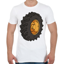 PRINTFASHION Traktor kerék - Férfi póló - Fehér férfi póló
