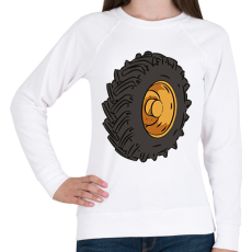 PRINTFASHION Traktor kerék - Női pulóver - Fehér
