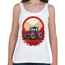 PRINTFASHION Traktor - Női atléta - Fehér női trikó