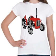 PRINTFASHION Traktor  - Női póló - Fehér női póló