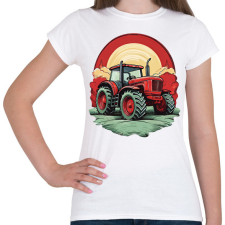 PRINTFASHION Traktor - Női póló - Fehér női póló