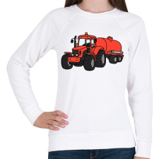 PRINTFASHION Traktor  - Női pulóver - Fehér női pulóver, kardigán