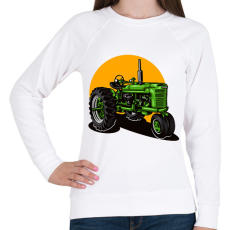 PRINTFASHION traktor - Női pulóver - Fehér