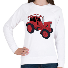 PRINTFASHION Traktor  - Női pulóver - Fehér női pulóver, kardigán