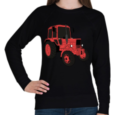 PRINTFASHION traktor  - Női pulóver - Fekete