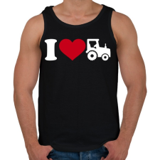 PRINTFASHION Traktor szerelem - Férfi atléta - Fekete atléta, trikó