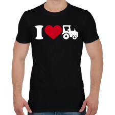 PRINTFASHION Traktor szerelem - Férfi póló - Fekete férfi póló