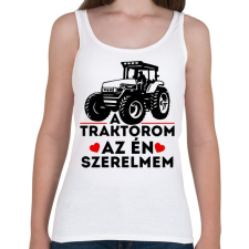 PRINTFASHION Traktor szerelem - Női atléta - Fehér női trikó