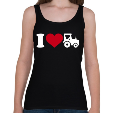 PRINTFASHION Traktor szerelem - Női atléta - Fekete női trikó