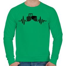 PRINTFASHION Traktor szívritmus - Férfi pulóver - Zöld férfi pulóver, kardigán