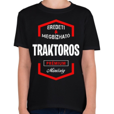 PRINTFASHION Traktoron prémium minőség - Gyerek póló - Fekete gyerek póló