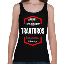 PRINTFASHION Traktoron prémium minőség - Női atléta - Fekete női trikó