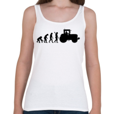PRINTFASHION Traktoros evolúció - Női atléta - Fehér női trikó