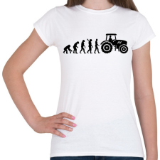 PRINTFASHION Traktoros evolúció - Női póló - Fehér női póló