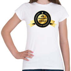 PRINTFASHION Traktoros király - Arany - Női póló - Fehér