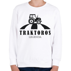 PRINTFASHION Traktoros legenda - Gyerek pulóver - Fehér