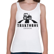 PRINTFASHION Traktoros legenda - Női atléta - Fehér női trikó