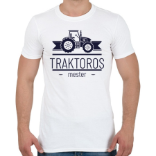 PRINTFASHION Traktoros mester - Férfi póló - Fehér férfi póló