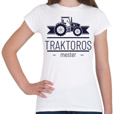 PRINTFASHION Traktoros mester - Női póló - Fehér
