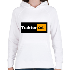 PRINTFASHION Traktoros pornhub - Női kapucnis pulóver - Fehér