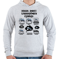 PRINTFASHION Traktoros szabadidő - Férfi kapucnis pulóver - Sport szürke férfi pulóver, kardigán