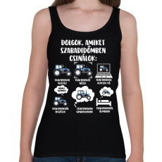 PRINTFASHION Traktoros szabadidő - Női atléta - Fekete