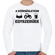 PRINTFASHION Traktoros szükségletek - Férfi pulóver - Fehér férfi pulóver, kardigán