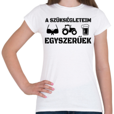 PRINTFASHION Traktoros szükségletek - Női póló - Fehér női póló