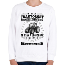 PRINTFASHION TRAKTOROS SZÜLINAP - December - Gyerek pulóver - Fehér gyerek pulóver, kardigán