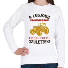 PRINTFASHION Traktoros szülinapja december - Női pulóver - Fehér női pulóver, kardigán