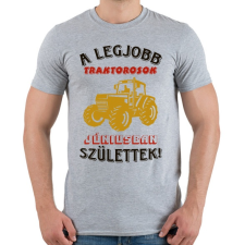 PRINTFASHION Traktoros szülinapja június - Férfi póló - Sport szürke férfi póló