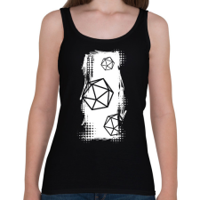 PRINTFASHION Trash polka D20 (fehér) - Női atléta - Fekete női trikó