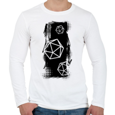 PRINTFASHION Trash polka D20 (fekete) - Férfi hosszú ujjú póló - Fehér