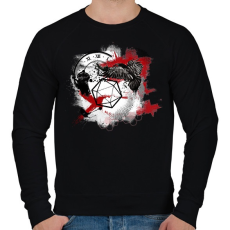 PRINTFASHION Trash polka D20 (fekete) - Férfi pulóver - Fekete