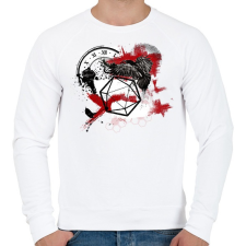 PRINTFASHION Trash polka D20 - Férfi pulóver - Fehér férfi pulóver, kardigán