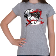 PRINTFASHION Trash polka D20 - Női póló - Sport szürke