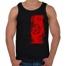 PRINTFASHION Trash polka D20 (piros) - Férfi atléta - Fekete atléta, trikó