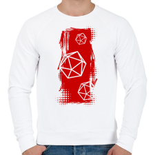 PRINTFASHION Trash polka D20 (piros) - Férfi pulóver - Fehér férfi pulóver, kardigán