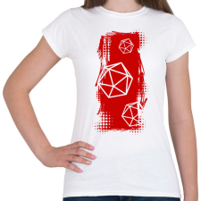PRINTFASHION Trash polka D20 (piros) - Női póló - Fehér női póló