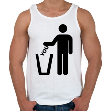 PRINTFASHION Trash you - Férfi atléta - Fehér atléta, trikó