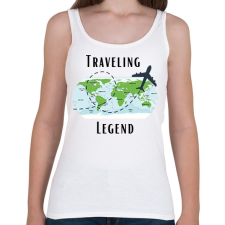 PRINTFASHION Traveling Legend  - Női atléta - Fehér női trikó