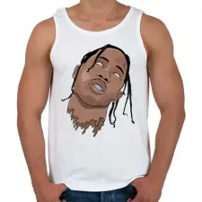 PRINTFASHION Travis Scott önkívület - Férfi atléta - Fehér atléta, trikó