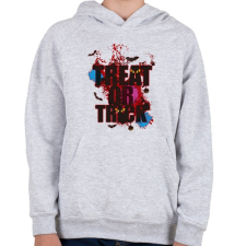 PRINTFASHION Treat or Trick - Gyerek kapucnis pulóver - Sport szürke gyerek pulóver, kardigán