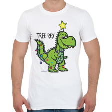 PRINTFASHION Tree-rex - Férfi póló - Fehér férfi póló