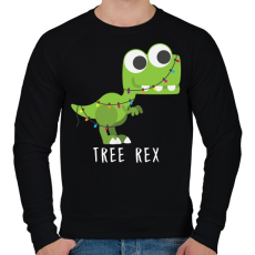 PRINTFASHION Tree Rex - Férfi pulóver - Fekete