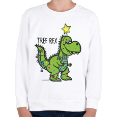 PRINTFASHION Tree-rex - Gyerek pulóver - Fehér