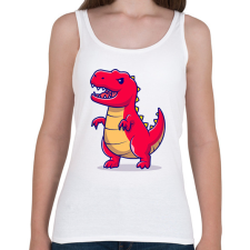 PRINTFASHION Trex dínó - Női atléta - Fehér női trikó